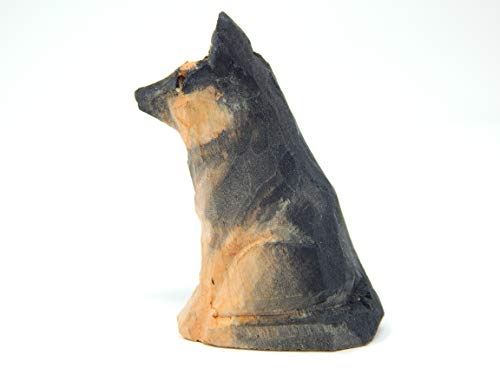 Selsela Hand-Carved German Shepherd Figurine - Miniature Dog Sculpture for Home Decor, Handmade Pet Lover Collectible, Garden Ornament Pet Lover Enthusiast Collectible - style: German Shepherd