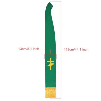 BLESSUME Church Clergy Pastor Reversible Stole - color: Green and Purple