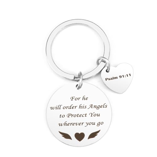 Bible Keyachain Christian Gifts for Women Cross Keychain Religious Gifts Bible Gift Faith Gift for Men - color: Psalm 91:11