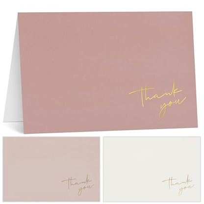 ZICOTO Beautiful Thank You Cards Set of 30 With Envelopes and Stickers - color: Pink