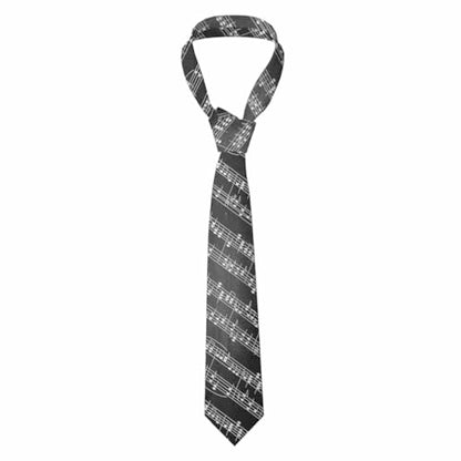 funny Ties for Men Business Novelty Men's Neckties for Festival Holiday Party Valentine's Day Wedding Christmas - color: Music Bars White