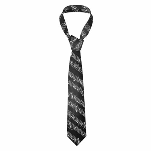funny Ties for Men Business Novelty Men's Neckties for Festival Holiday Party Valentine's Day Wedding Christmas - color: Music Bars White