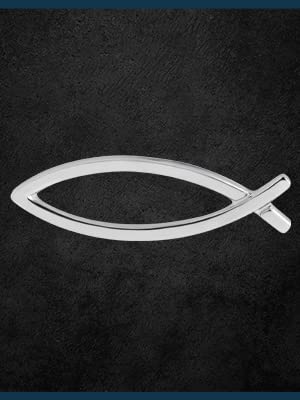 Apparel pin - color: Silver Fish