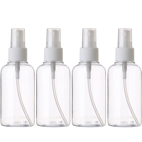 SINIDE Plastic Spray Bottles 75 ML - 8 Pack 2.5 oz Fine Mist Clear Travel Bottle Set, Empty Reusable Portable Refillable Makeup Sprayer Containers for Perfume, Liquids, Aromatherapy, Cleaning Solution - color: 75ML (8 Pack)
