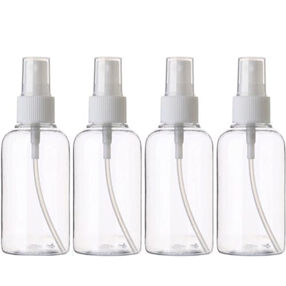 SINIDE Plastic Spray Bottles 75 ML - 8 Pack 2.5 oz Fine Mist Clear Travel Bottle Set, Empty Reusable Portable Refillable Makeup Sprayer Containers for Perfume, Liquids, Aromatherapy, Cleaning Solution - color: 75ML (8 Pack)