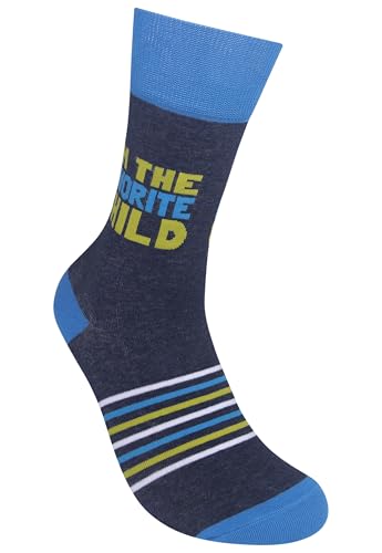 FUNATIC Crazy Socks with Funny Sayings - Novelty Gift for Men, Women, Adult - color: Favorite Child