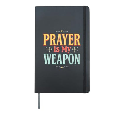 Prayer Warrior Christian Believer Religious Jesus Christ Hardcover Journal, Black