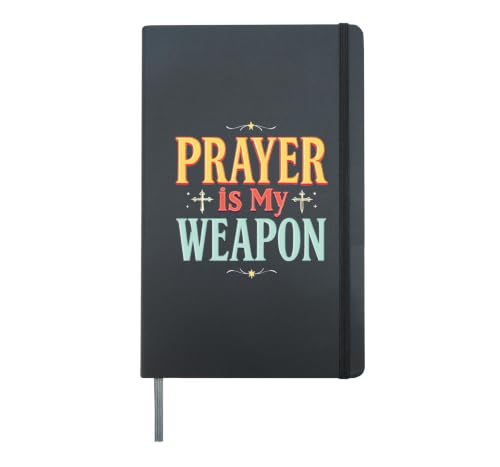 Prayer Warrior Christian Believer Religious Jesus Christ Hardcover Journal, Black
