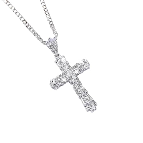 Bling Religious cross Diamond Car Accessories for Women, Crystal Car Rear View Mirror Charms Car Decoration, Lucky Hanging Interior Ornament Pendant