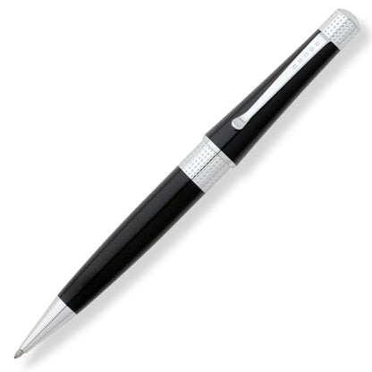 Cross Beverly Refillable Ballpoint Pen, Medium Ballpen, Includes Premium Gift Box - Black Lacquer - color: Black, style: Ballpoint Pen