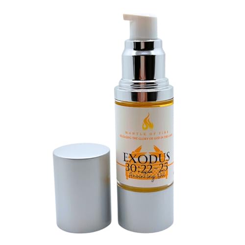 Exodus 30:22-25 Anointing Oil 1oz. Recipe from God to Moses: 500 shekels of Myrrh, 250 Each of Fragrant Cinnamon and Calamus, 500 of Cassia, and a hin of Olive Oil.