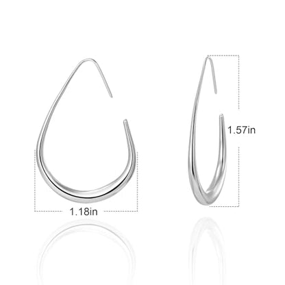 18K Gold Plated Hoop Earrings for Women, NICKEL-FREE & HYPOALLERGENIC, Timeless Jewelry Gift - color: gold-Circular Ring