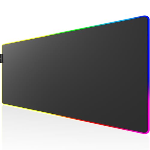 KTRIO RGB Large Gaming Mouse Pad, 35.4 x 15.7 in, RGB Black, XXXL - color: RGB Black, size: 35.4l x 15.7w Inches