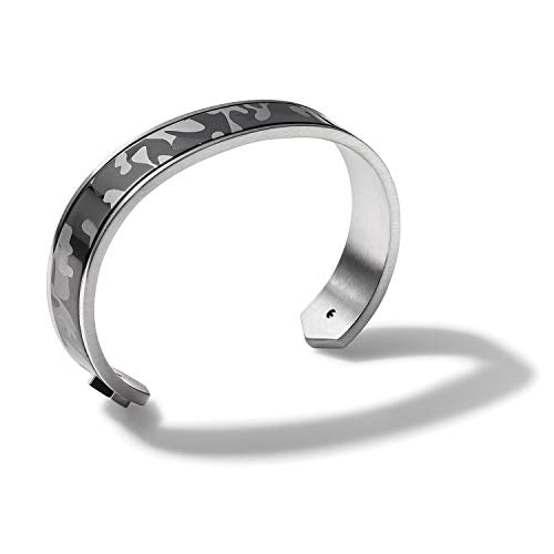 Bulova Jewelry Mens Precisionist Stainless Steel Cuff - color: Camo, size: Medium