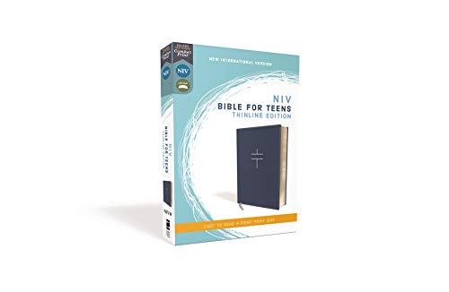 NIV, Bible for Teens, Thinline Edition, Leathersoft, Blue, Red Letter, Comfort Print