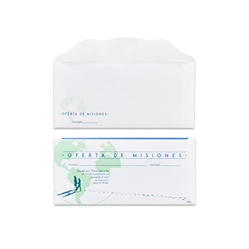 Spanish Missions Offering Envelopes for Church | 3" x 6 5/16" | Oferta de Misiones | CloseOut (100)