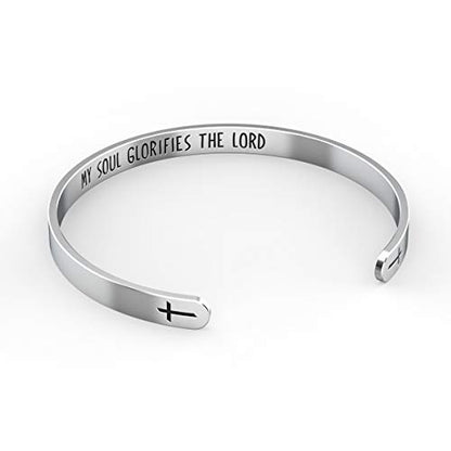 Happy Kisses Love One Another As I Have Loved You Cross Bracelet – Religious Bracelet – John 15:12 — Catholic or Christian Women & Girls - style: My Soul Glorifies
