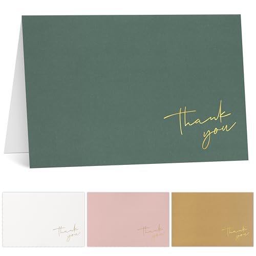 ZICOTO Beautiful Thank You Cards Set of 30 With Envelopes and Stickers - color: Bold