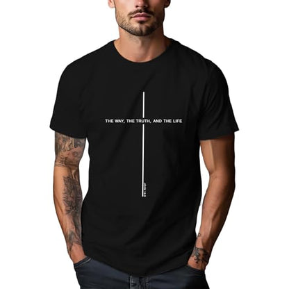 Christian Shirts for Men：Faith Cross Printed T-Shirts Christian Jesus Faith Shirts Holy Bible Tees - color: Black4, size: X-Large