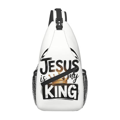 Jesus Crossbody Sling Bag For Women Men Fashion Jesus Is King Chest Bag Shoulder Sling Backpack Daypack For Sport Travel Hiking - color: Jesus is King 3