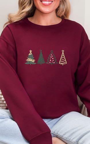 Embroidered Christmas Sweatshirts Festive Holiday Pullover Gifts with Unique Designs for Men and Women - color: Design 3