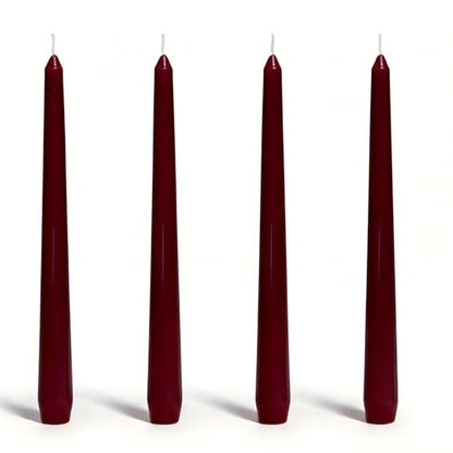 4 Pack Brown Taper Candles丨Taper Candles 10 Inch Dripless丨Unscented & Smokeless Candlesticks Bulk丨7-8 Hours Long Burning Tall Candles丨Ideal for Christmas Weddings Parties Dinner - color: Brown, size: 4 Pack Taper Candle
