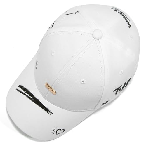 Baseball Cap for Women Men - Adjustable Size Hat - color: Soft White