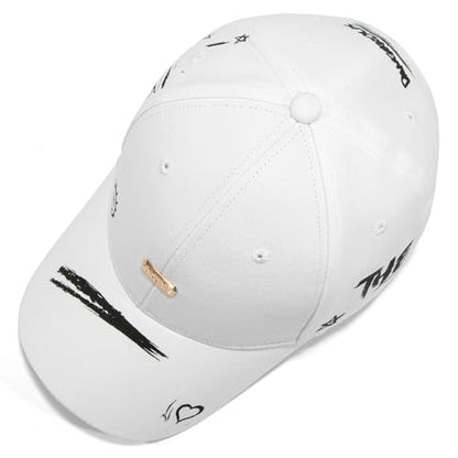 Baseball Cap for Women Men - Adjustable Size Hat - color: Soft White