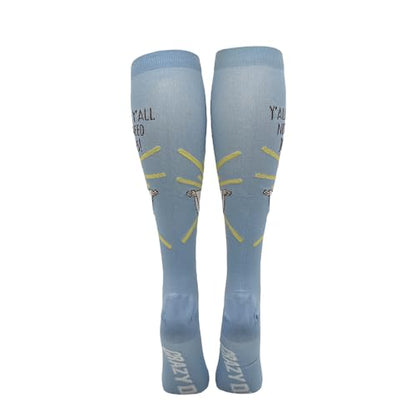 Cute and Funny Compression Socks for Women and Men with Funny Sayings - color: Yall Need Jesus