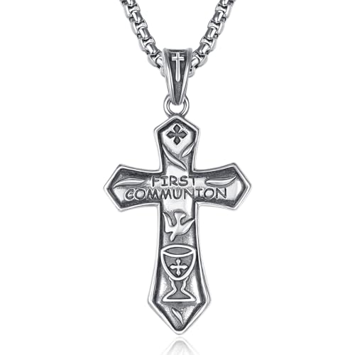 Confirmation Gifts Sterling Silver Confirmed in Christ Religious Catholic Jewerly - color: E