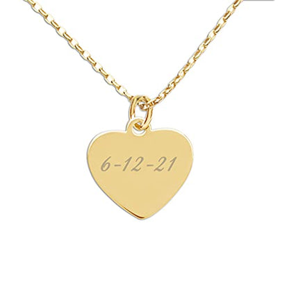 Cherished Moments Heart Necklace, .925 Sterling Silver or 14K Gold-Plated - color: White, Pink