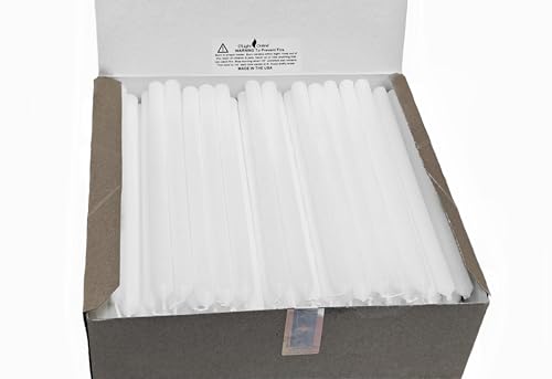 D'Light Online White Mechanical Candle Wax Refills - Small Diameter (Thin) Cartridge Candle Ideal for Church Services, Candlelight vigils and Ceremonies - (Mechanical Refills - Set of 144)