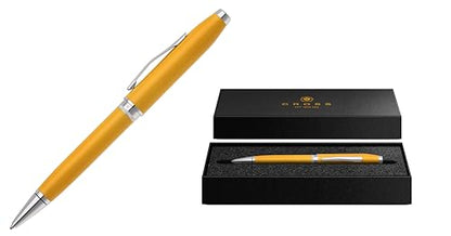 Cross Foundry Metallic Yellow with Chrome Appointments Ballpoint Pen - color: Yellow
