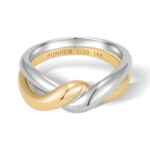 Cross Ring Women 14K Gold Plated Statement Stackable Engagement Christian - color: D-Gold&Silver