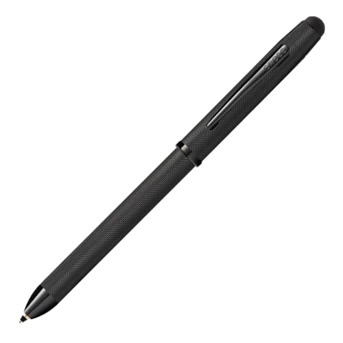 Cross Tech3+ Brushed Black PVD Multifunction Pen, Black Ink, Corporate Gift - color: Black