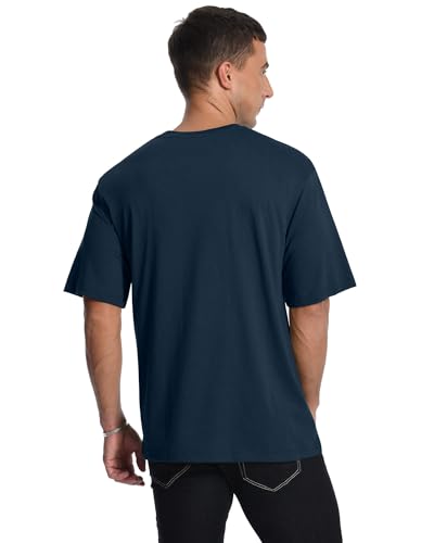 Aiyino Men's Triangle Geometric Tee – Gradient Art 100% Cotton Casual Top - color: Navy, size: XX-Large