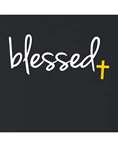 Go All Out Adult Blessed Cross Jesus Christian Gift T-Shirt - color: Black, size: 3X-Large