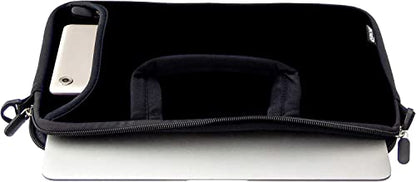 RICHEN 10 inches Messenger Bag Carrying Case with Handle Accessory Pocket Fits 7 to 10-Inch Laptops/Notebook/ebooks/Kids Pad (7-10.2 inch, Pure Black) - color: Pure Black, size: 7-10.2 inch