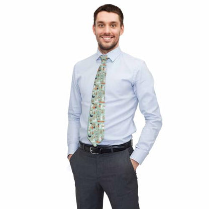 Black Dots Men's Neckties Retro Classic Circle Geometry Men's Tie for Mens Teens Business Work Casual Wedding Party - color: Easter