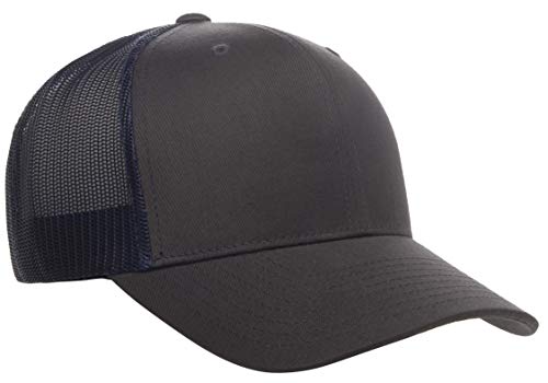 Yupoong Yp Classics Retro Trucker Cap - color: Charcoal/Navy, size: One Size, style: Single