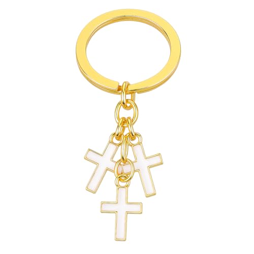 Cross Keychain – Cool Keychains Gifts for Christian, Baptism, Holidays, Keychains for Car Keys - color: Cross8