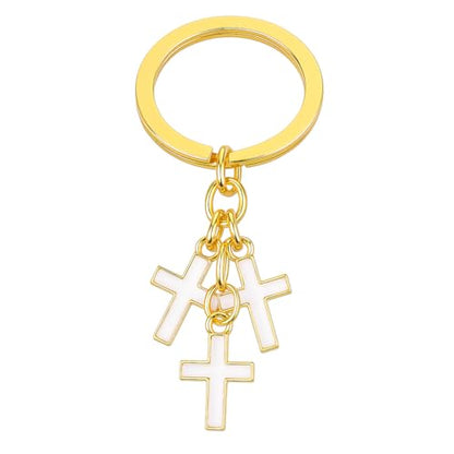 Cross Keychain – Cool Keychains Gifts for Christian, Baptism, Holidays, Keychains for Car Keys - color: Cross8