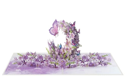 Moon Butterflies Pop Up Sympathy Cards with Envelopes, Sorry for Your Loss Card, Religious Pop Up Sympathy for Loss of Loved one, Mother, Father, Husband (PQ Moon Butterflies) - color: Moon Butterflies