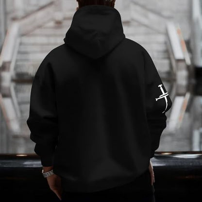 Christian Hoodies for Men Bible Religious Sweatshirts Jesus Hoodie - color: Black02, size: Large