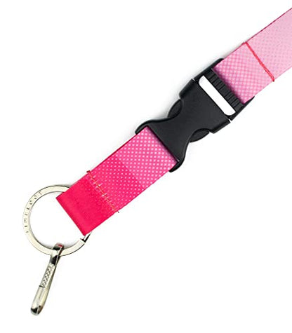Limeloot Lanyard – Soft Neck Lanyard with Quick Release & Key Ring – ID Badge Holder & Keychain Lanyard for Men & Women - color: Pink