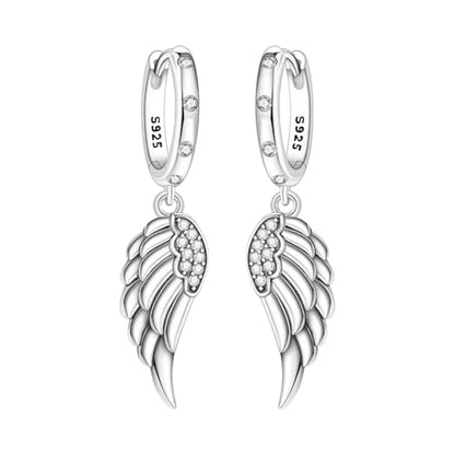 925 Sterling Silver Drop & Dangle Earrings for Women,Butterfly Dragonfly and Bee|Flower and leaf Earrings, Suitable for Sensitive Ears Fashion Jewelry Gift- Hypoallergenic Earrings - color: Wings