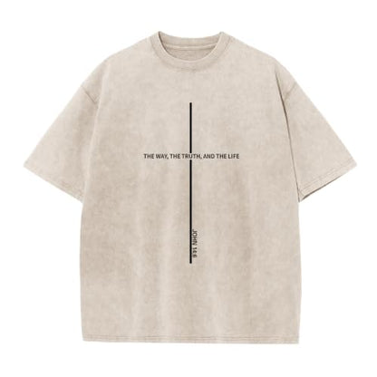 Boys Christian Shirts for Kids Jesus God Bible Verse Religious Faith T Shirt Youth Acid Wash Cross Graphic Tees Tops - color: Apricot, size: 5-6 Years