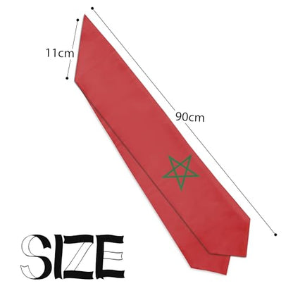 Graduation Satin Sash Scarf 72" Stole - color: Morocco Flag
