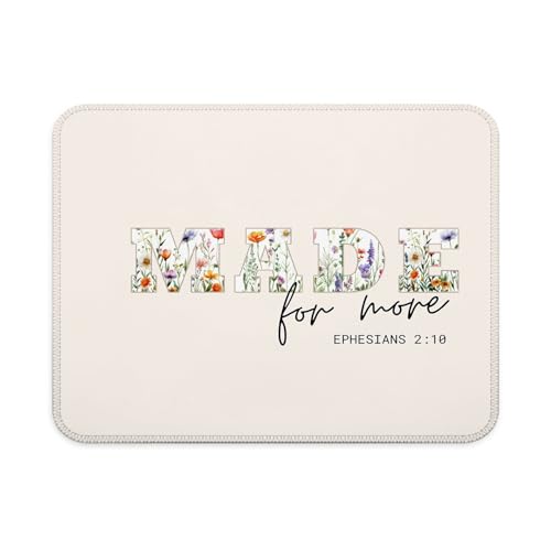 Floral Christian Bible Verses Mouse Pad, Ephesians 2:10 Religious Scripture Mouse Pad for Work Computers Laptop Home Office Dorm Desk Accessories, 9.5x7.9 Inch - color: Interesting text Mouse pad D