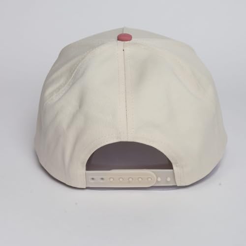 MIRMARU Christian Theme Embroidered 5 Panel Cotton Trucker Hat Snapback Cap for Men and Women - color: Faith It, Dusty Rose